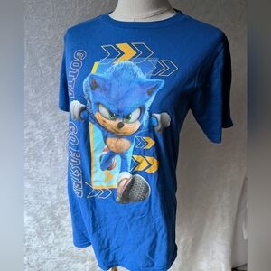 New Sonic The Hedgehog CGI Movie Animation Tee XL